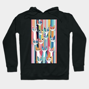 Kaleidoscopic Cats: A Whiskered Wonderland of Colors Hoodie